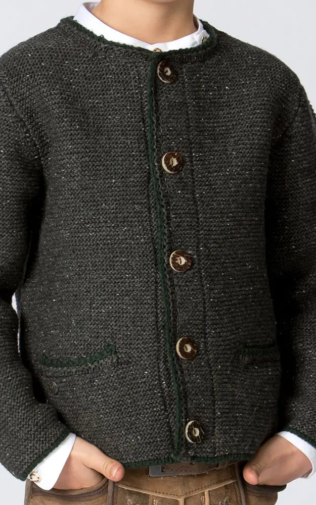 Kinder-Strickjacke, anthrazit