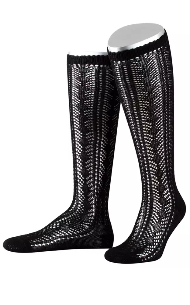 Damenkniestrümpfe L370, schwarz