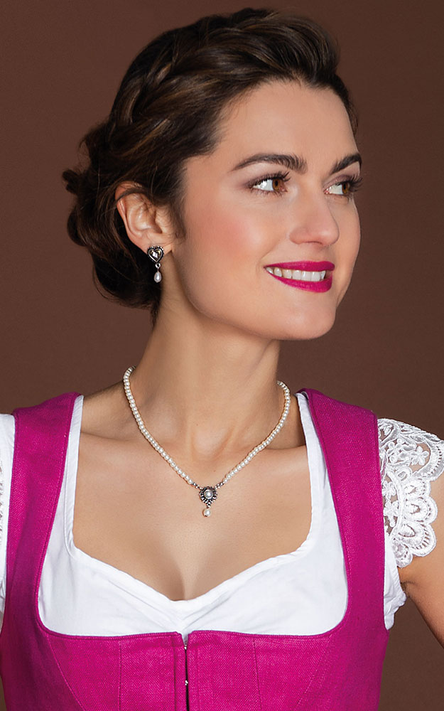 Kette Helena, Perle creme-weiß