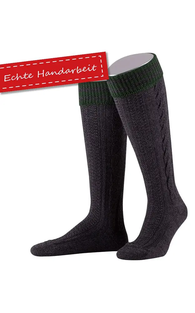 Kniestrümpfe L8995R, anthrazit/grün