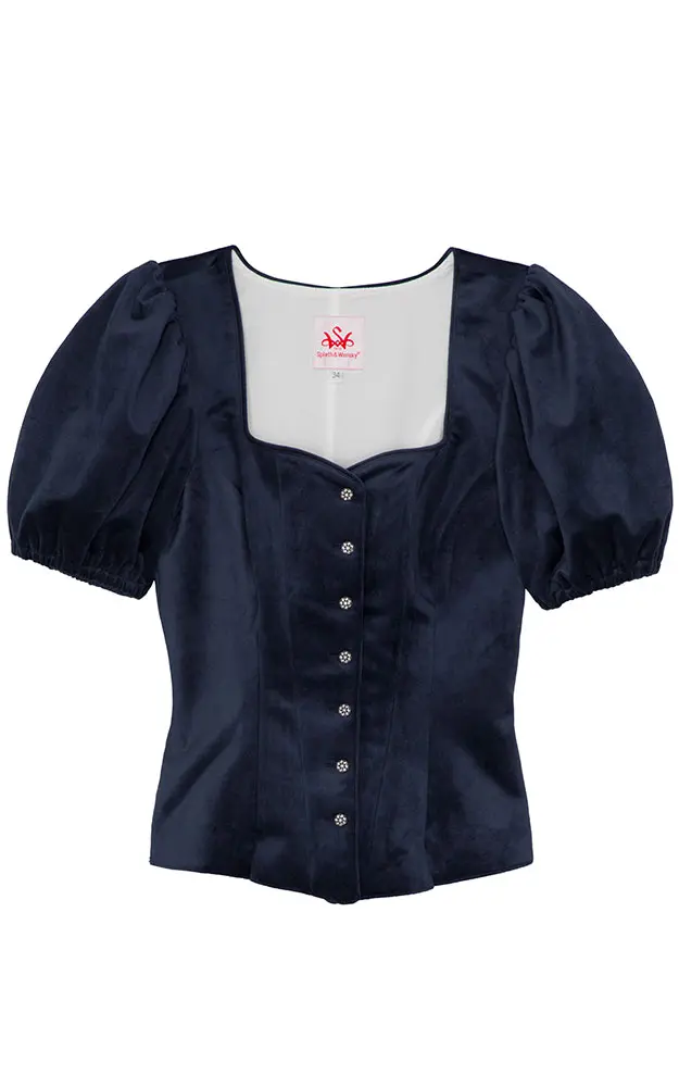 Spenzer Samt Griffin, dunkelblau