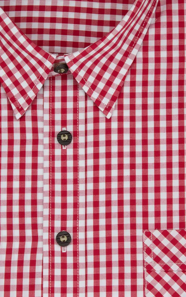 Hemd Cortina #, rot/wß Kurzarm
