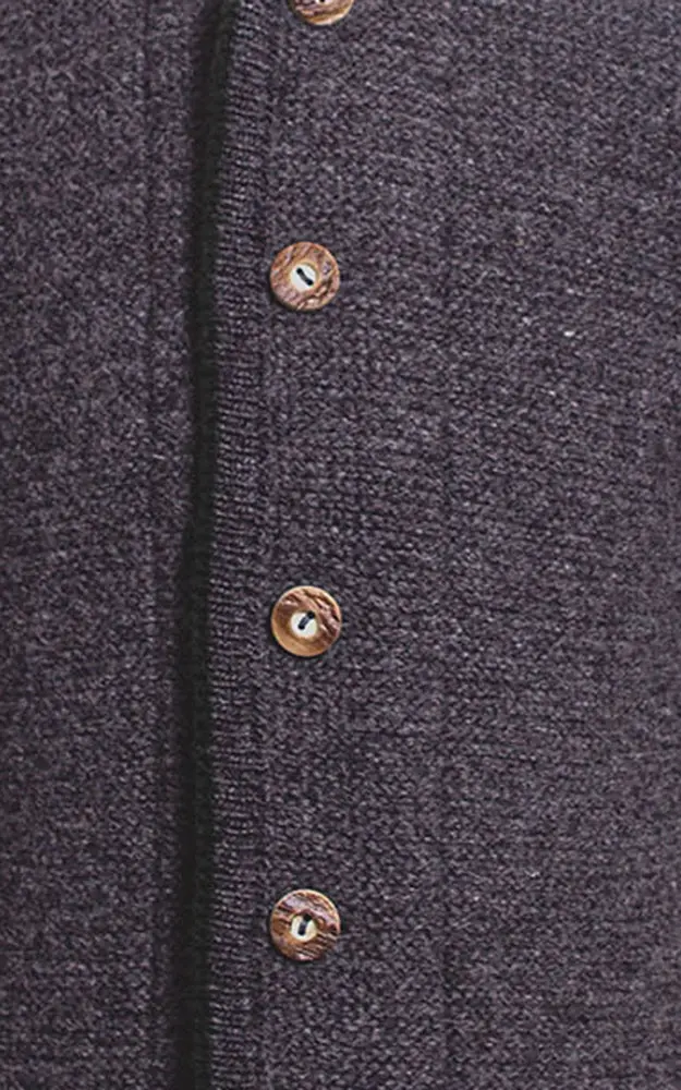 Kinder-Strickjacke, anthrazit/tanne