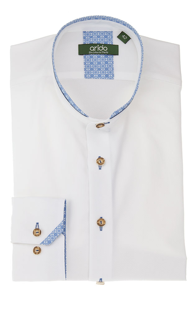 Hemd 2536H 4041, weiß/blau SK - Slim fit