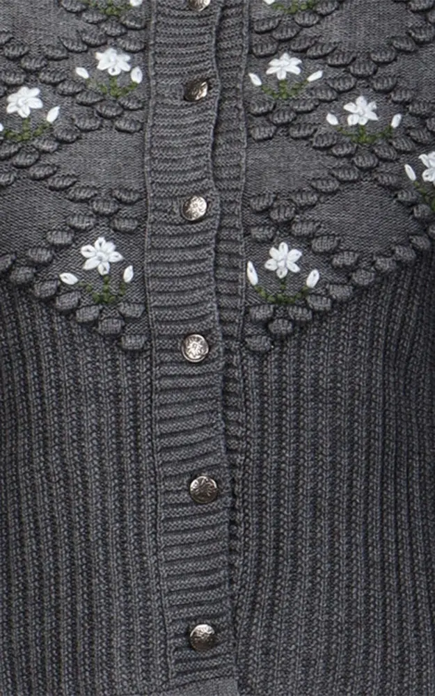 Strickjacke 13637, dunkelgrau