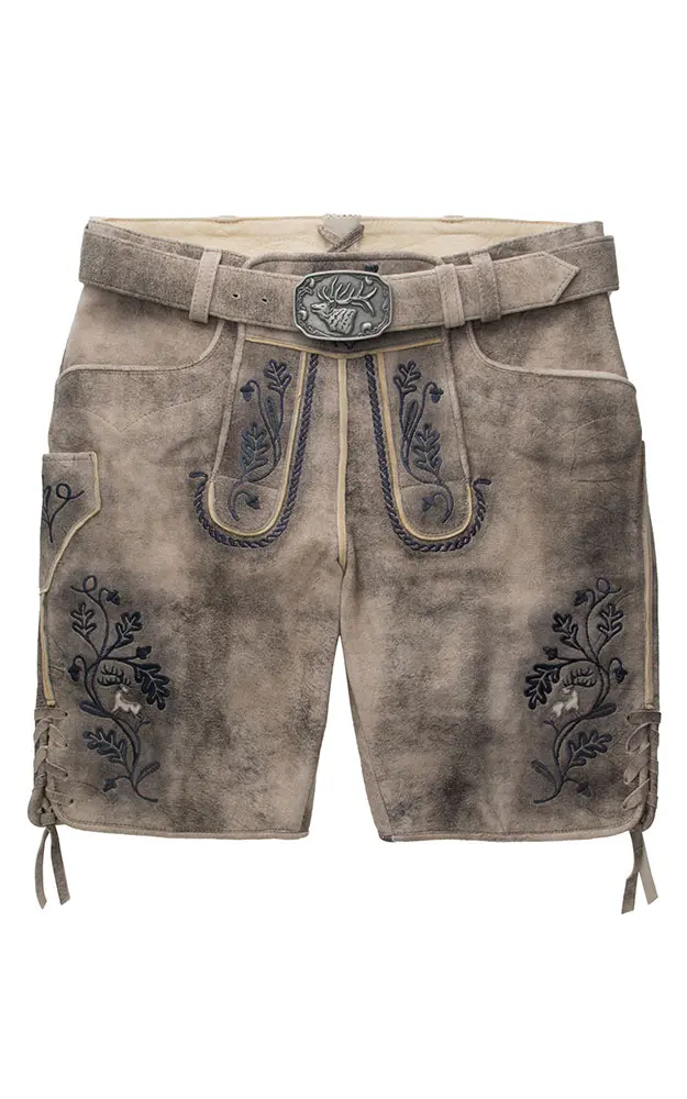 Lederhose Kilian mit Gürtel, oxford