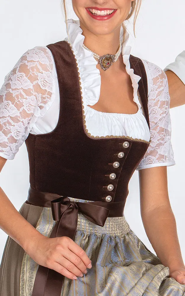 Blusendirndl Holzgau Samt, ohne Schürze