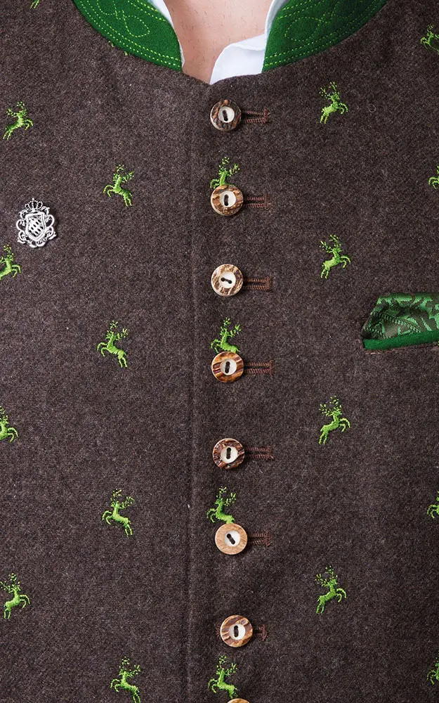 Ansteck-Pins (2 Stk.) Wappen, altsilber