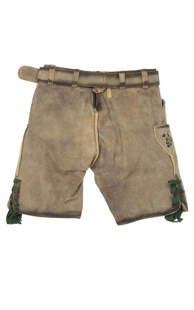 Kinder-Lederhose 7601 mit Gürtel, beige
