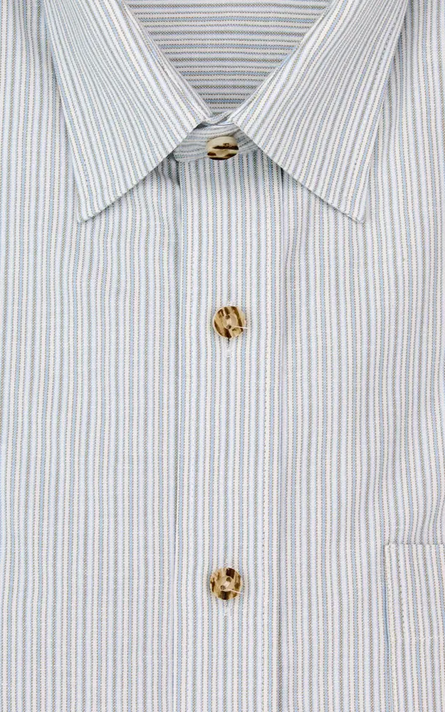 Hemd 03 03323D, hellblau/beige gestreift