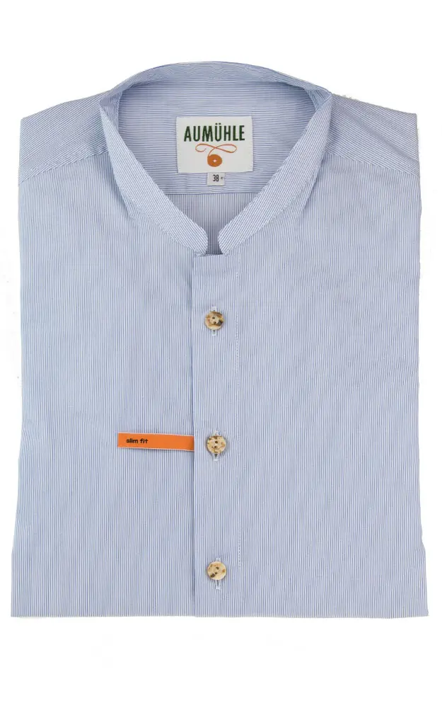 Hemd Aumühle, gestreift blau/weiß - Slim fit