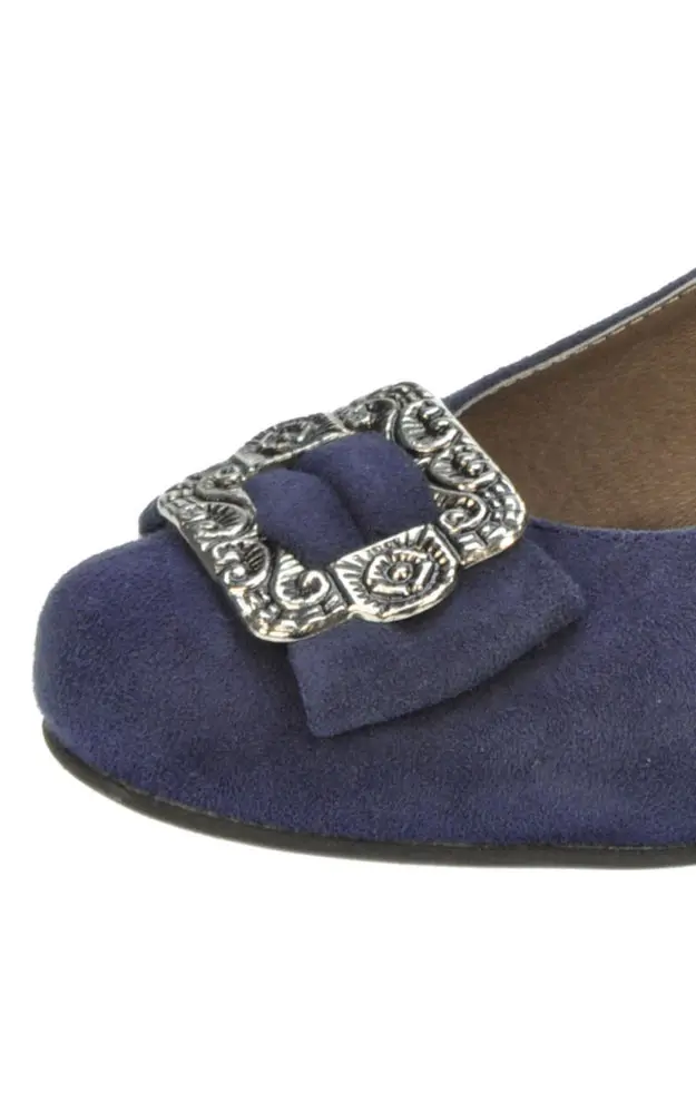 Velours-Schuhe Nr. 62, dunkelblau