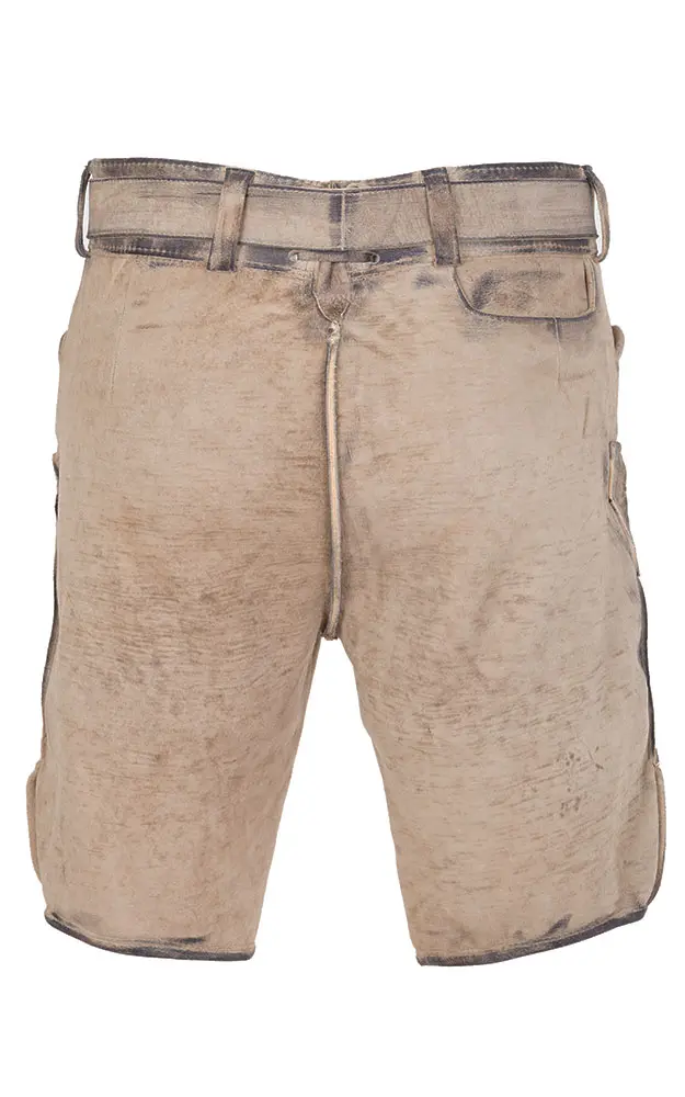 Lederhose Stocksee mit Gürtel, sand kernig