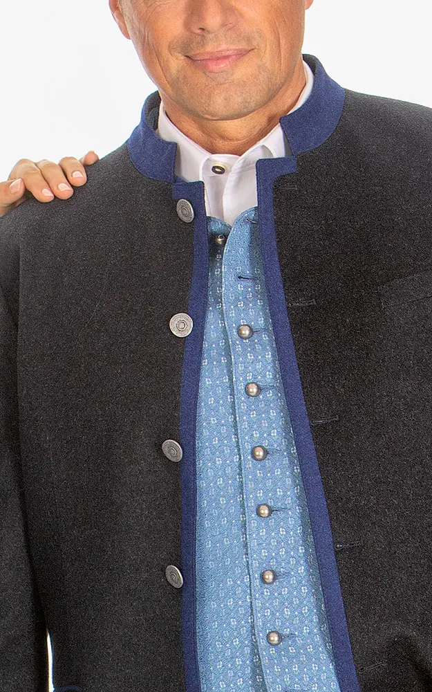 Janker Viktor, anthrazit/blau