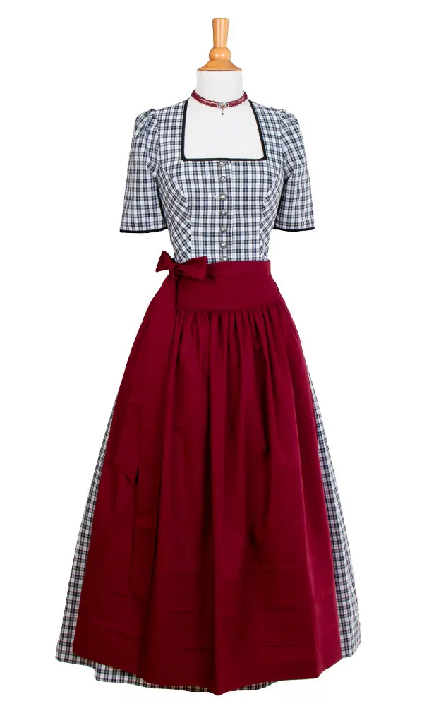 Dirndl Chieming /E schwarz/weiß, ohne Schürze
