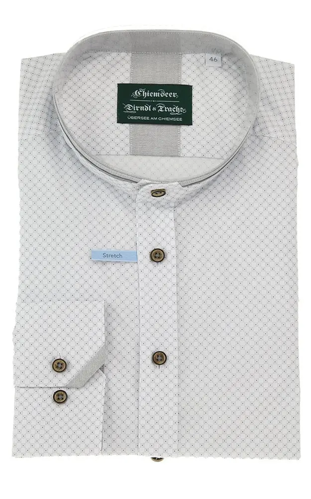 Hemd 43109 SK weiß/grau - Slim fit