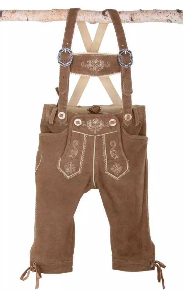 Kinder-Bundlederhose mit Träger, reh