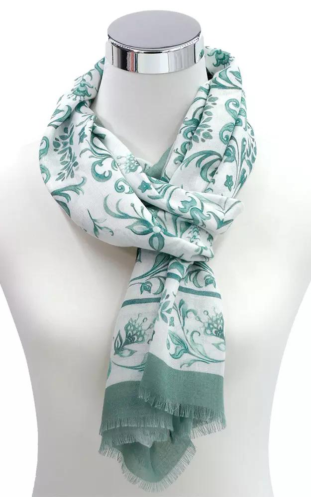 Schal Vintage, salbeigrün