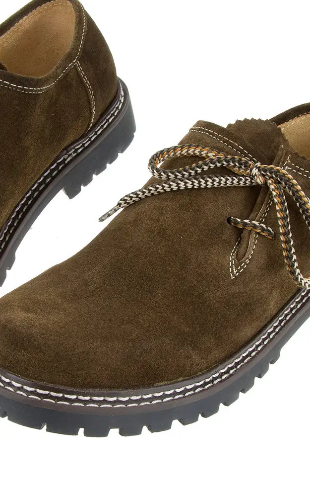 Set-Haferlschuhe Velour, holz/espresso