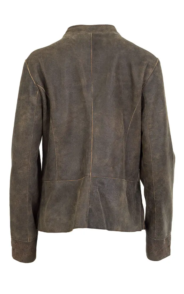Damenlederjacke 455, graubraun