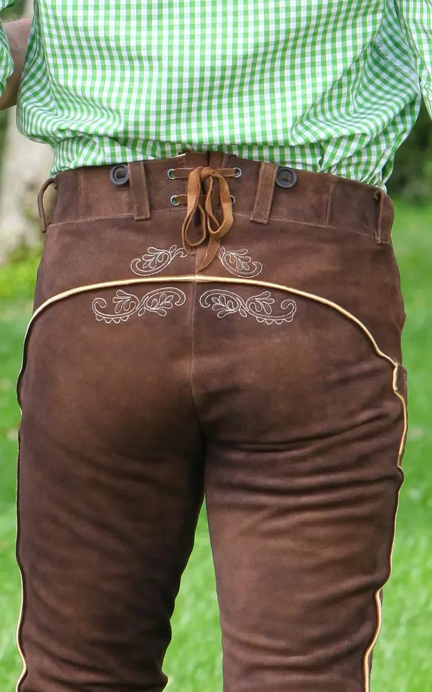 Lederhose Kilian ohne Träger, bisam