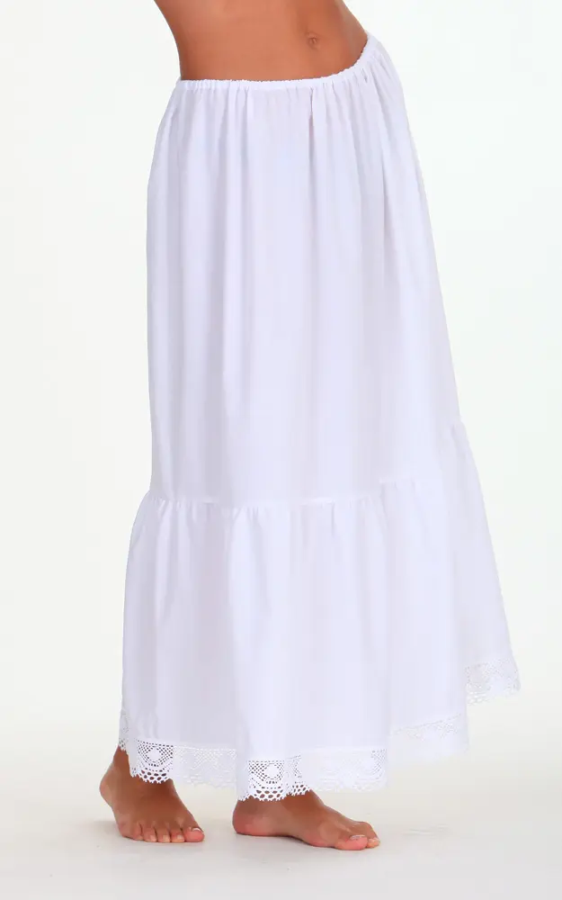 Unterrock Cora, weiß 90cm Klöppelspitze