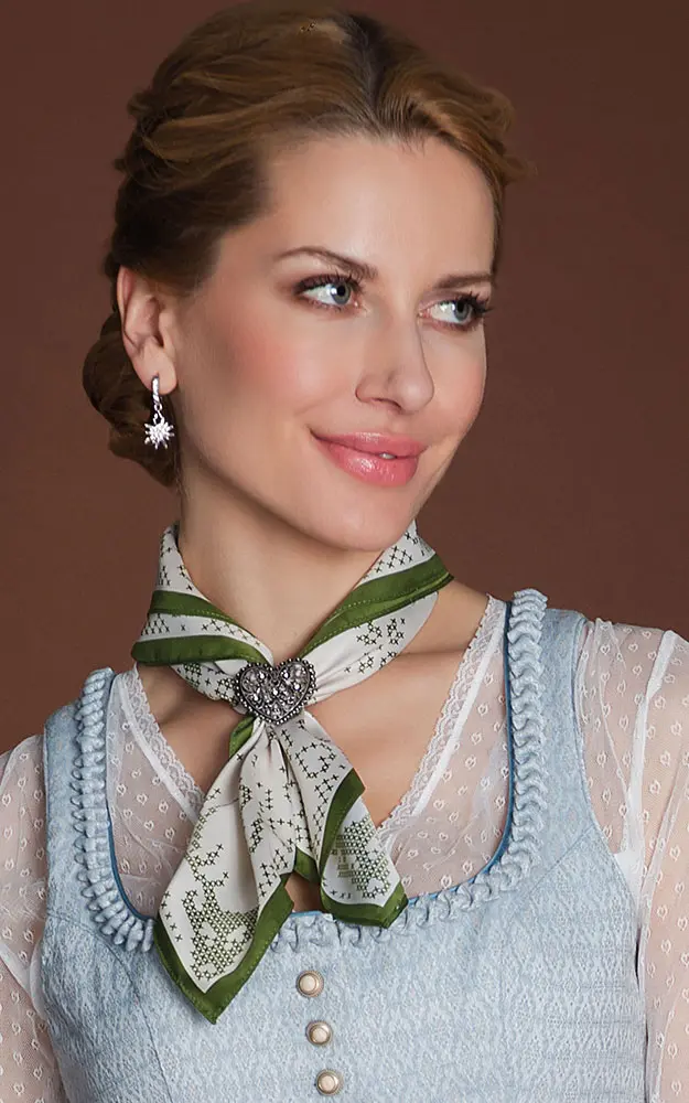 Tuchhalter Herz, altsilber