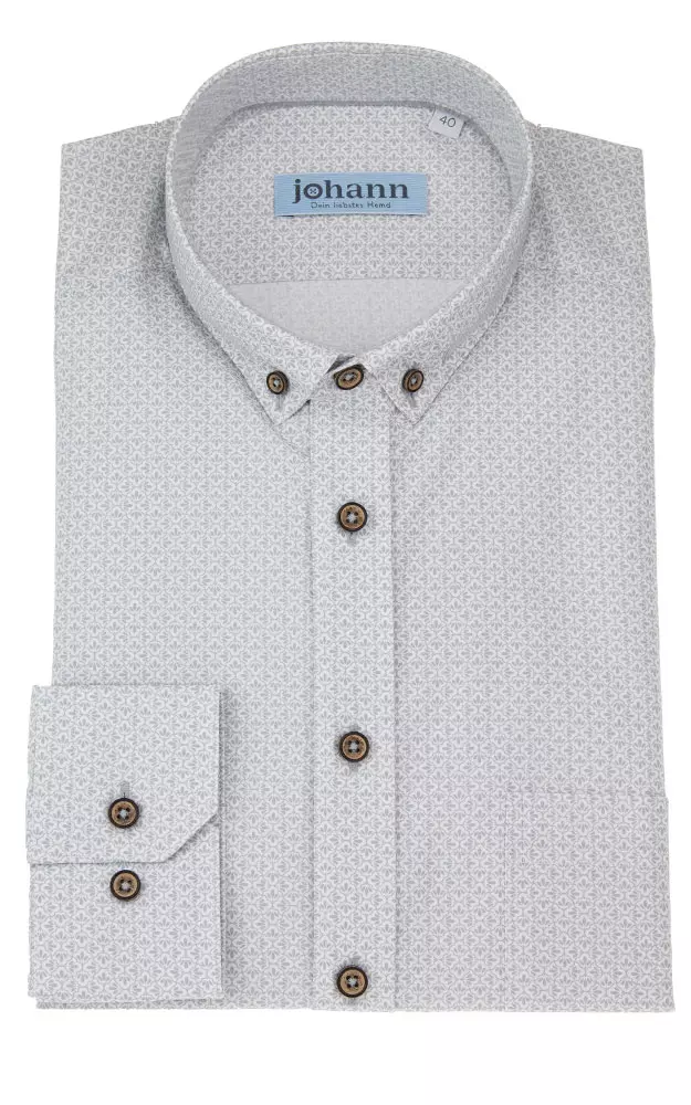 Hemd 3034 10185, grau - Slim fit