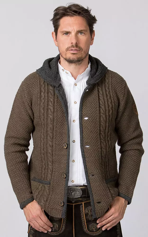 Strickjacke Milan, mittelbraun
