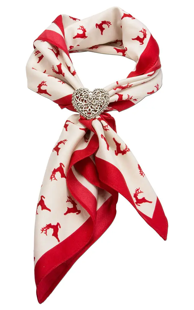 Tuchhalter Herz, altsilber