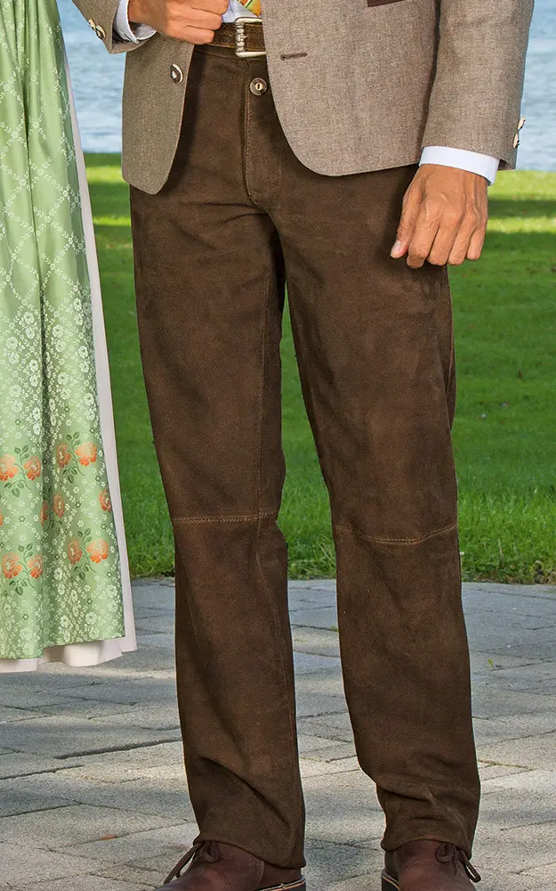 Lederhose Erich lang, espresso