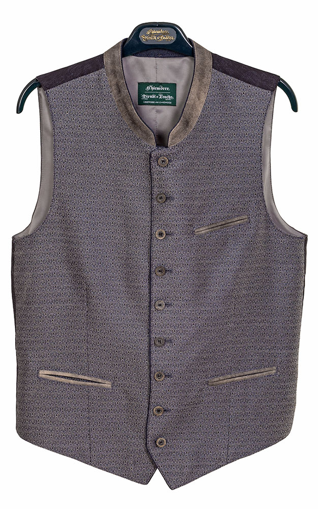 Weste Christoph, beige/blau