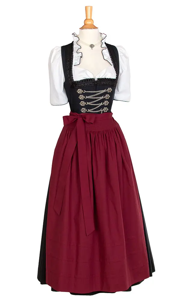 Schürze Stufen, weinrot