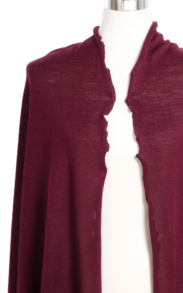 Stola Rüsche, burgund