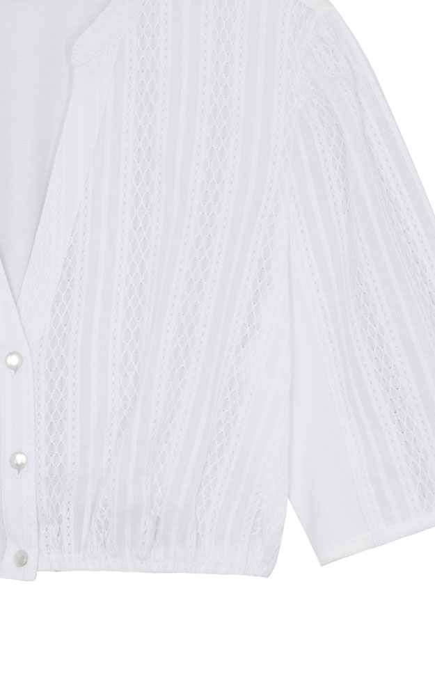 Dirndlbluse Graupe, weiß