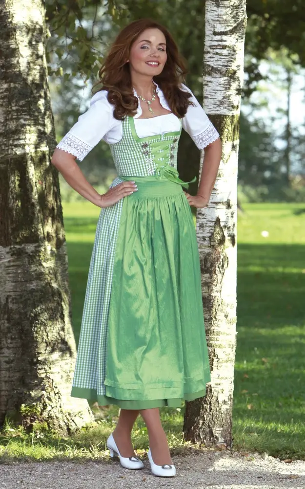 Schürze Taft Extra, apfelgrün