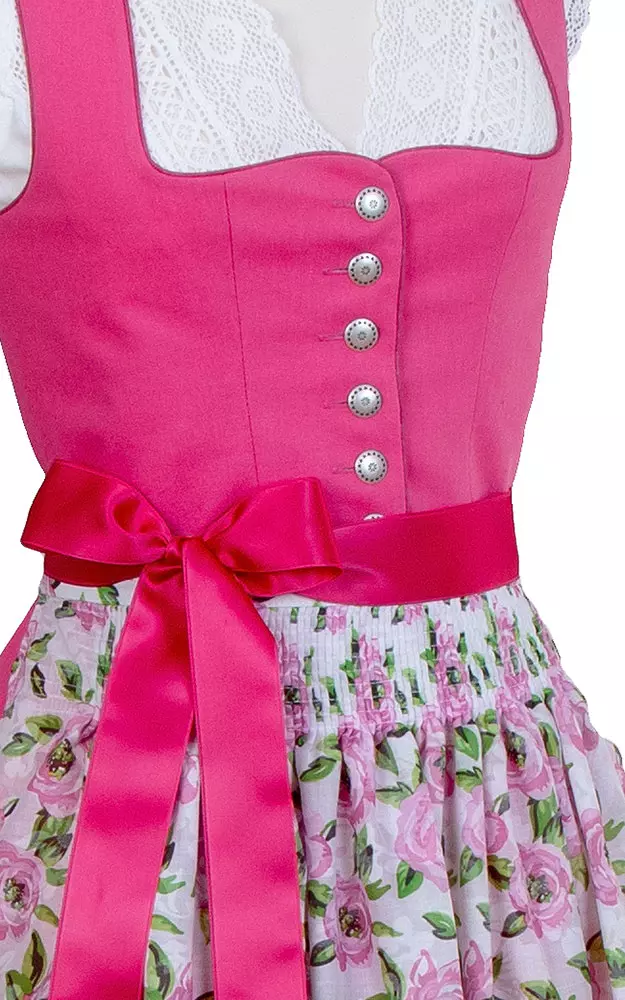 Blusendirndl Birnbach /E pink, mit Schürze