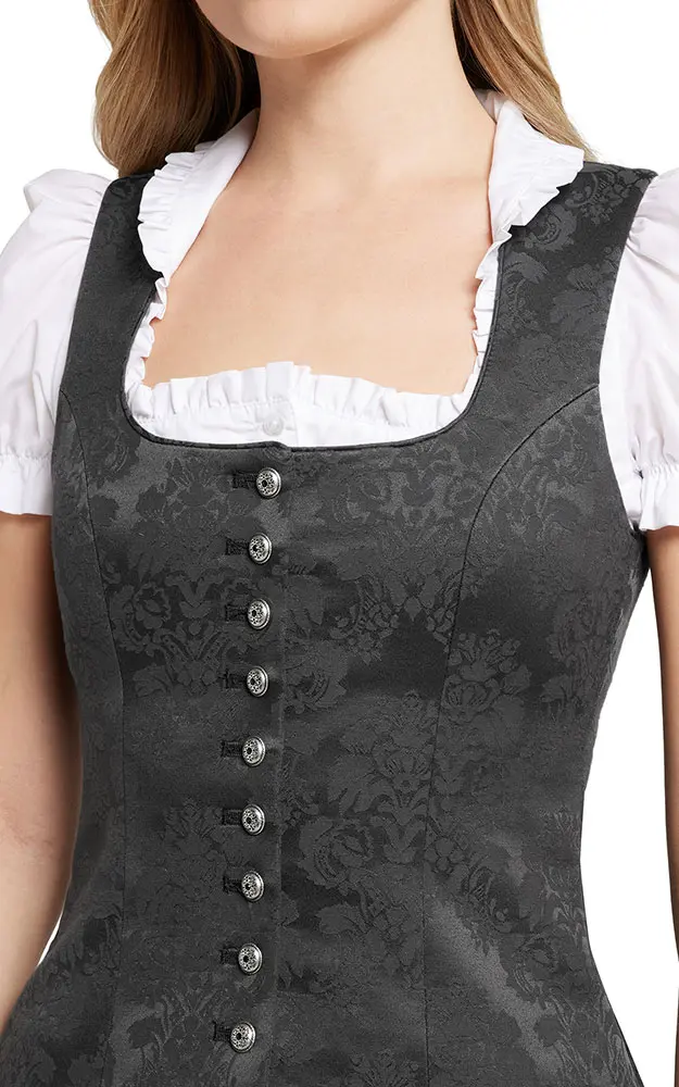 Mieder Jacquard, anthrazit