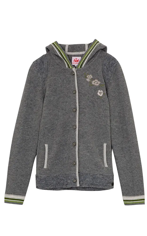 Strickjacke Belheim, hellgrau