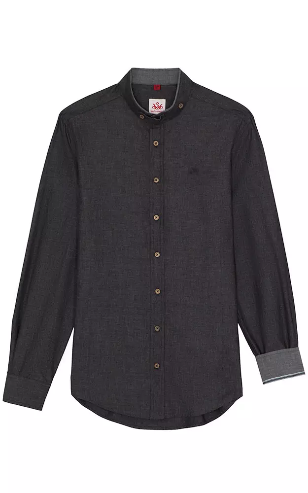 Hemd Gustav, dunkelgrau - Slim fit