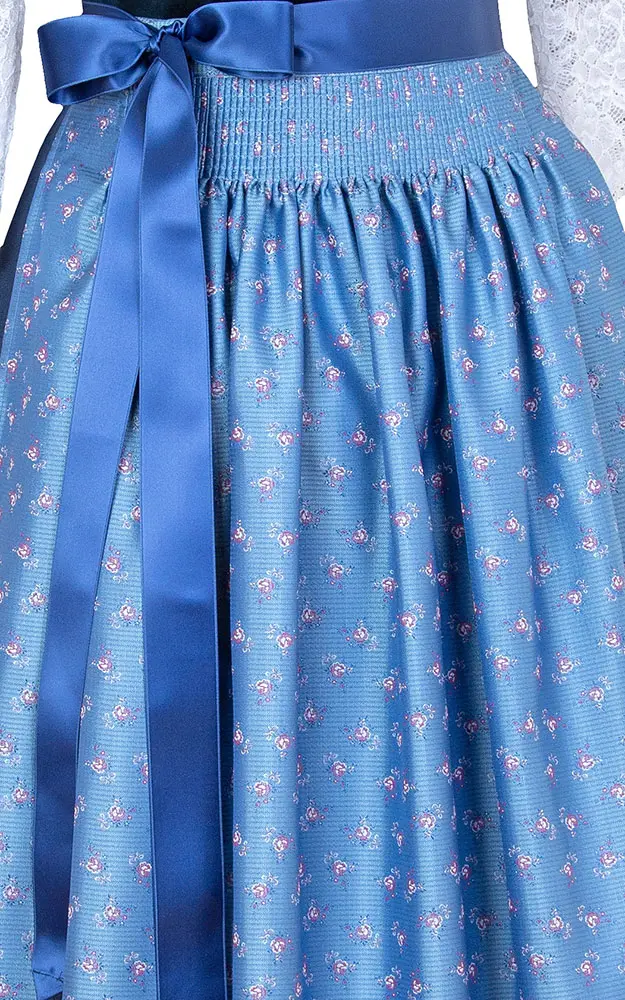 Schürze Hartsee Extra, blau Rosen