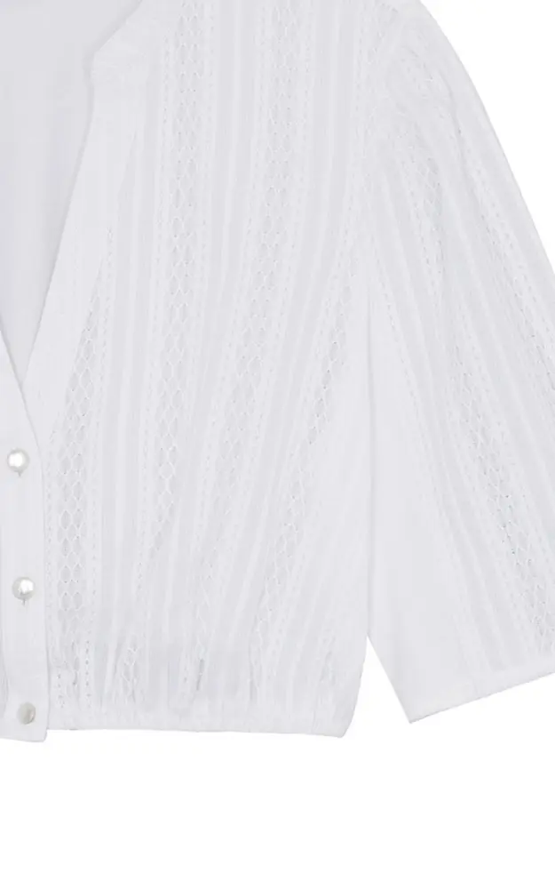 Dirndlbluse Graupe, weiß