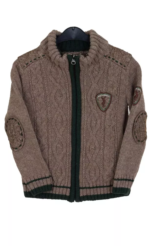 Kinder-Strickjacke 512, hellbraun
