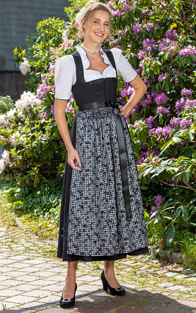 Schürze Schwarzsee, # schwarz/weiß