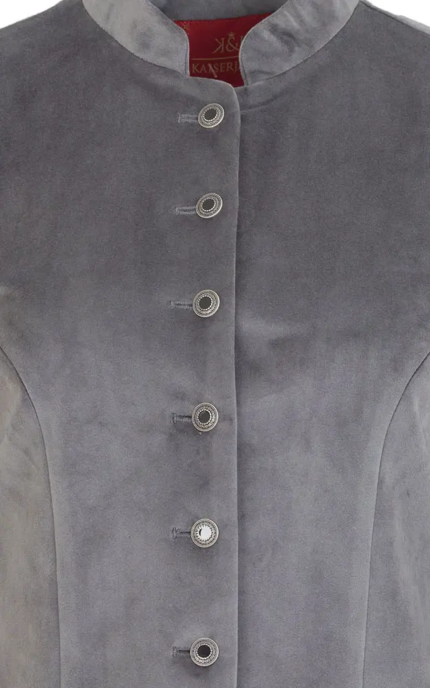 Samtjacke Neuburg, grau