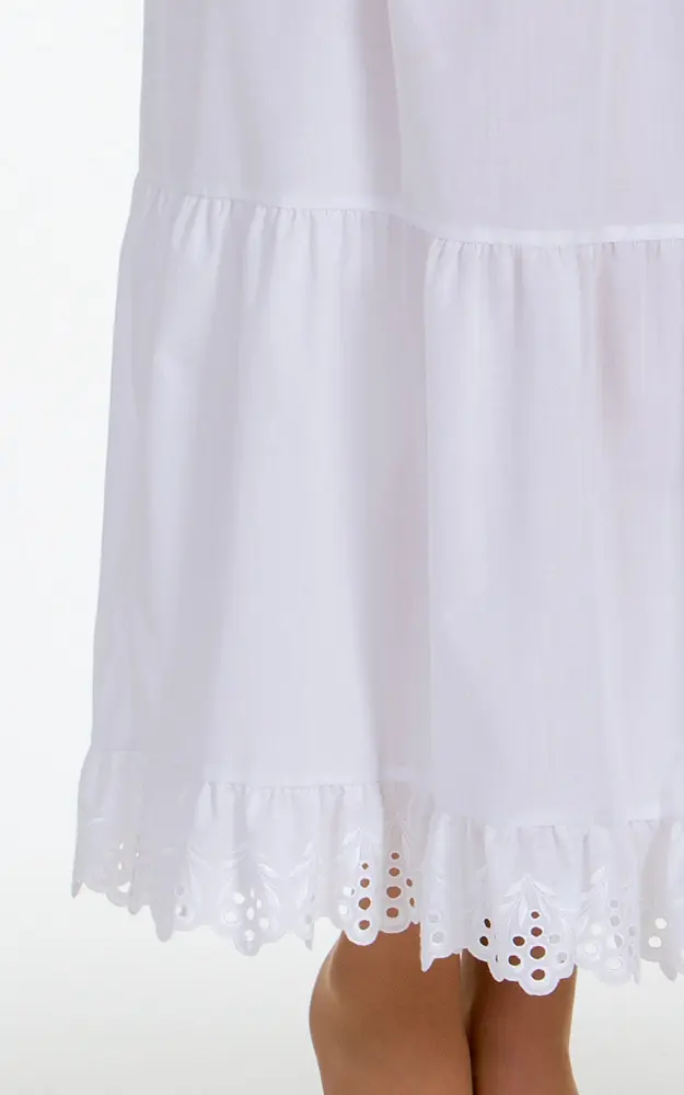 Unterrock Pia, weiß 90cm Festonspitze