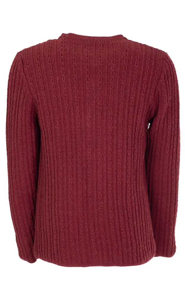 Strickjacke 1520, weinrot