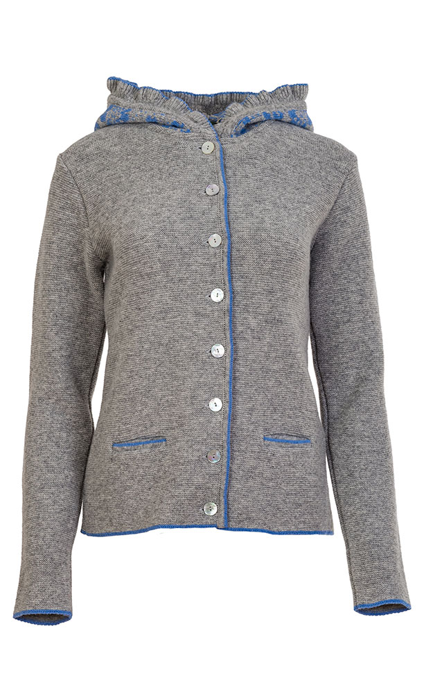 Strickjacke Ora, silber/hellblau