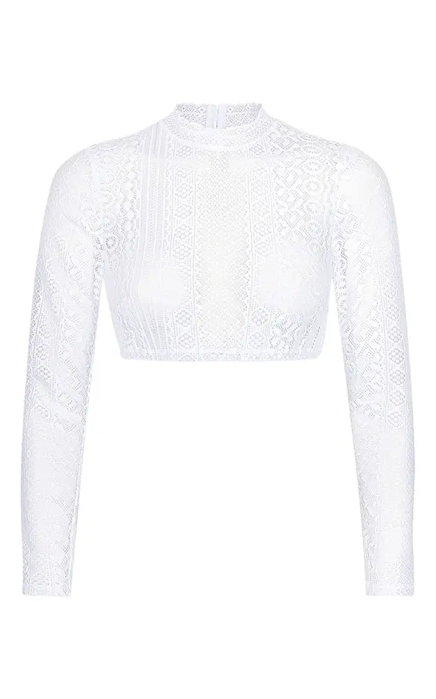 Dirndlbluse 01 0462SL 04, weiß Spitzenarm lang
