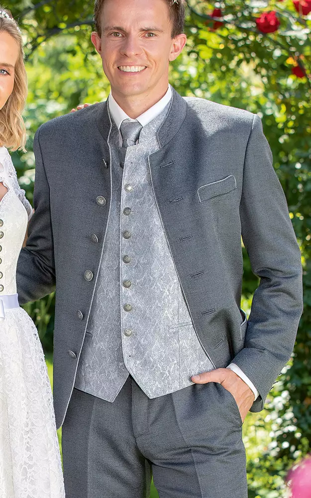 Trachtenanzug Schallaburg, mittelgrau